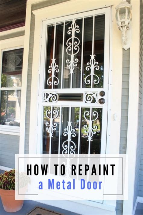 how to repaint a metal house front door|primer for exterior metal door.